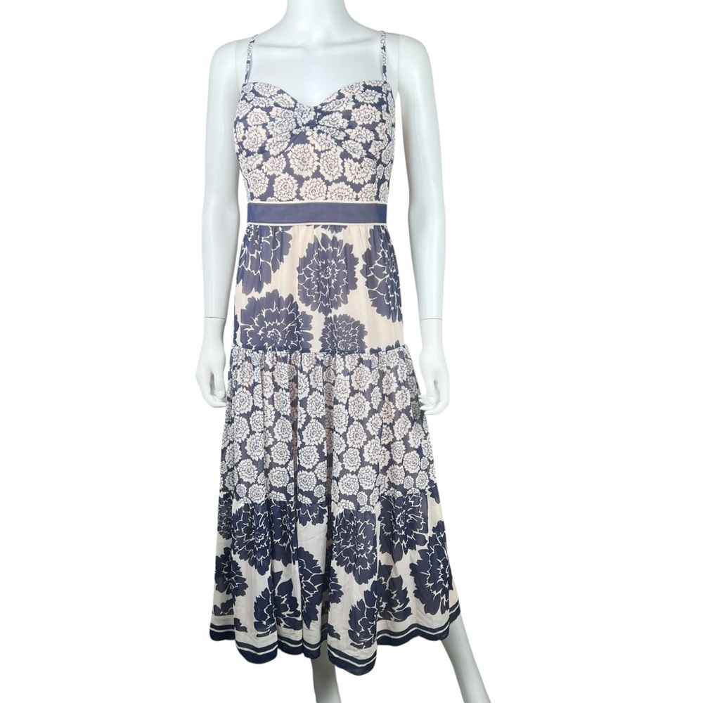 Eliza J Floral Ruffle Hem Dress